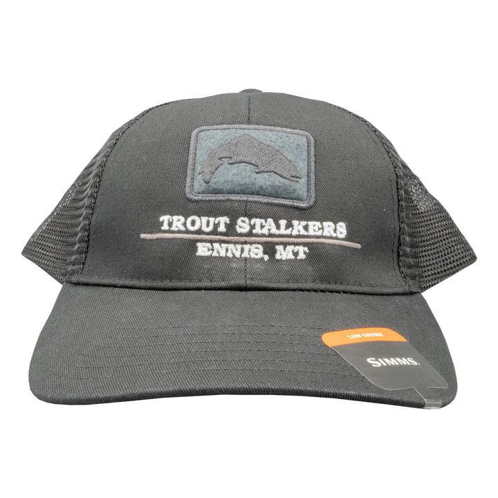 Simms MTS Logo CBP Trout Icon Trucker Black