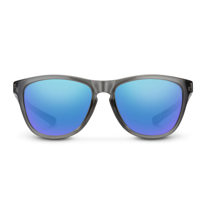 Suncloud Topsail Sunglasses Crystal Silver Backpaint Polarized Blue Mirror