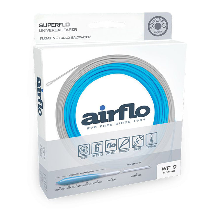 AirFlo SuperFlo Cold Saltwater Universal Float Fly Line Aqua/Grey