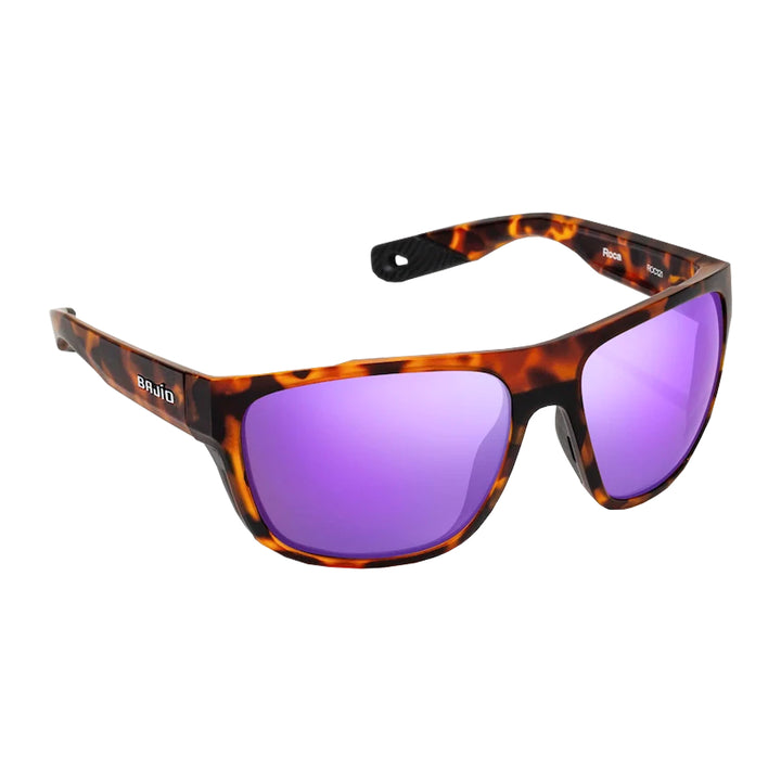 Bajio Sunglasses Las Rocas Brown Tortoise Matte Violet Mirror Glass