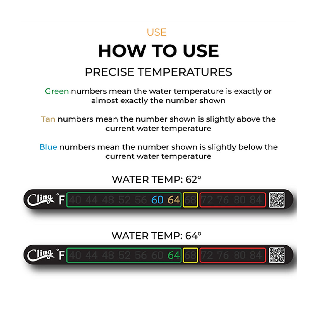 Cling Thermometer Temperature (F) Tape