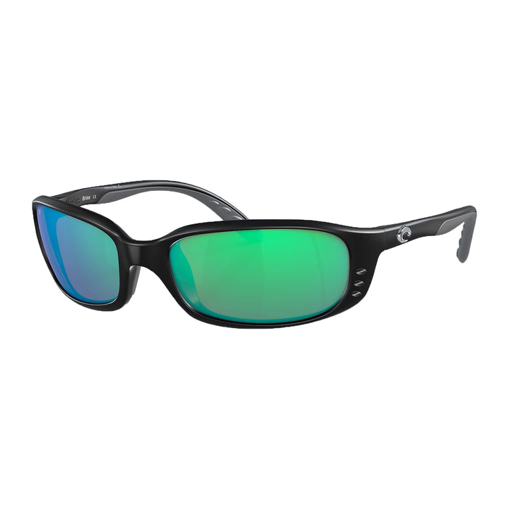 Costa Brine Sunglasses  Matte Black Green Mirror 580G