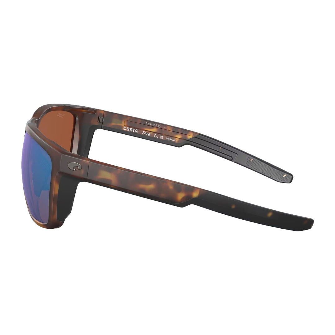 Costa Ferg Sunglasses Matte Tortoise Green Mirror 580G