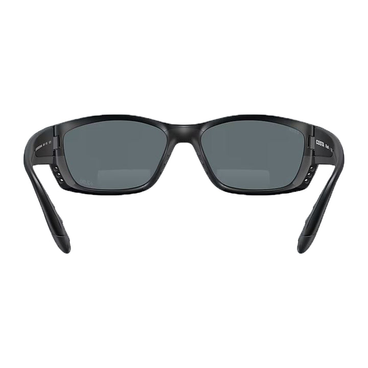 Costa Fisch Sunglasses Matte Black Gray Blue Mirror 580P C-Mate +2.00