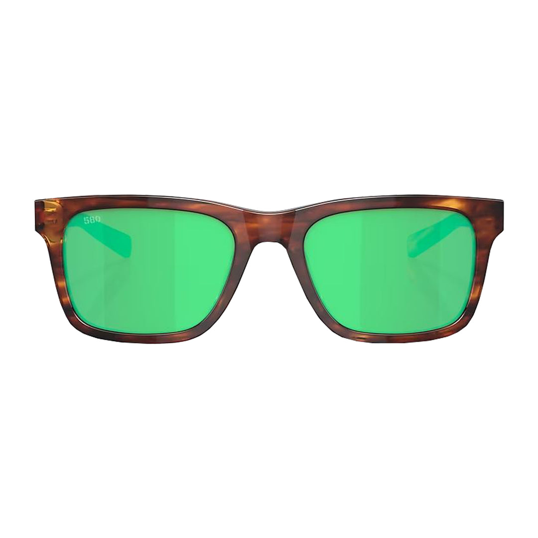 Costa Tybee Sunglasses Shiny Tortoise Green Mirror 580G