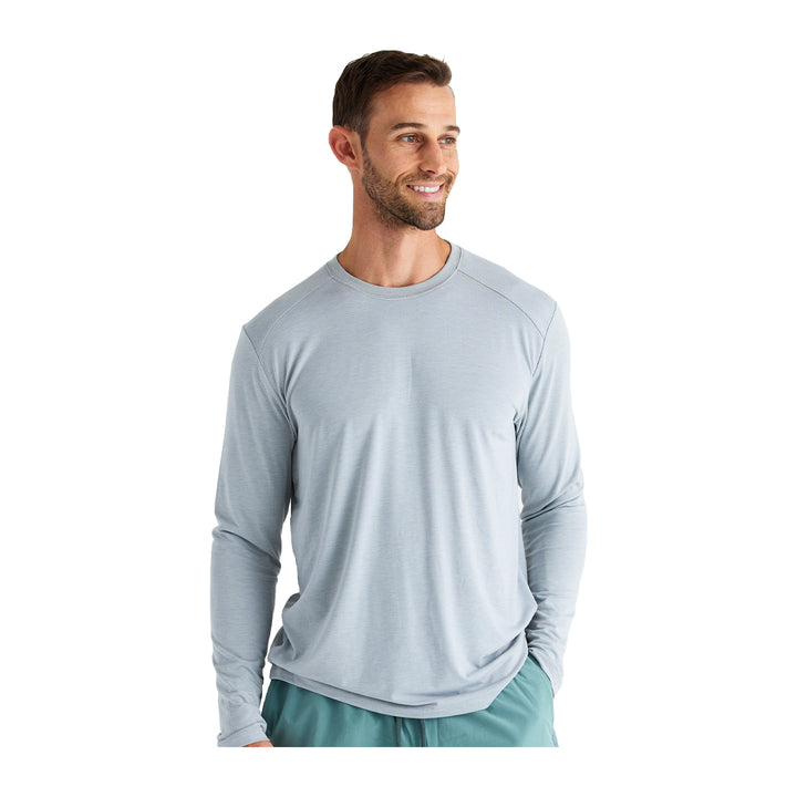 Free Fly Bamboo Shade Long Sleeve Heather Aspen Grey