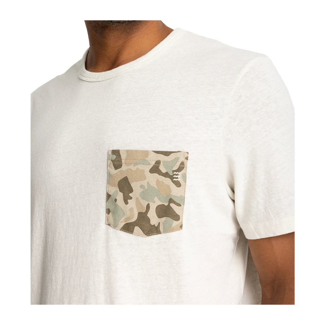 Free Fly Barrier Island Camo Pocket Tee Heather Birch