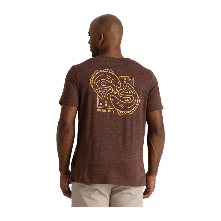 Free Fly Dueling Reds Pocket Tee Heather Chestnut