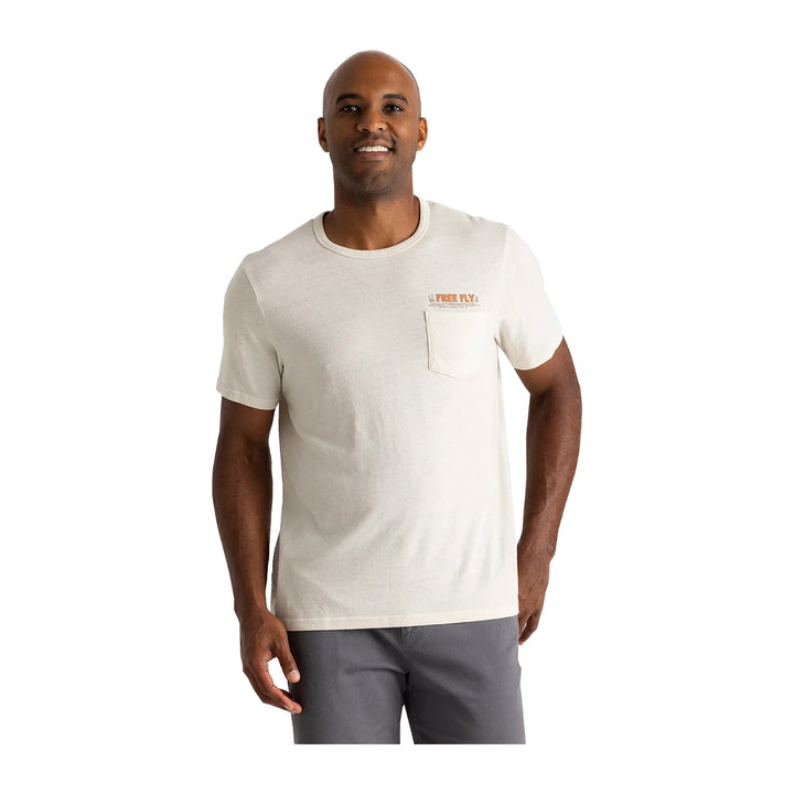 Free Fly Lazy Tides Pocket Tee Heather Birch