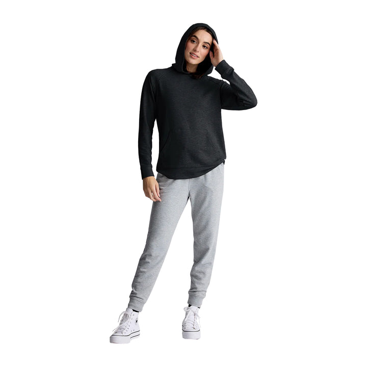 Free Fly Womens Bamboo Lightweight Fleece Hoodie Heather Black