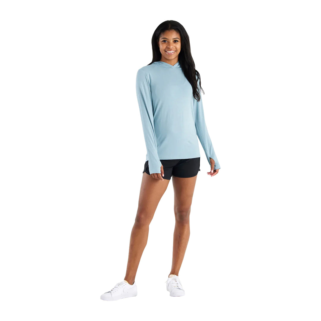 Free Fly Womens Bamboo Shade Hoodie II Ocean Mist