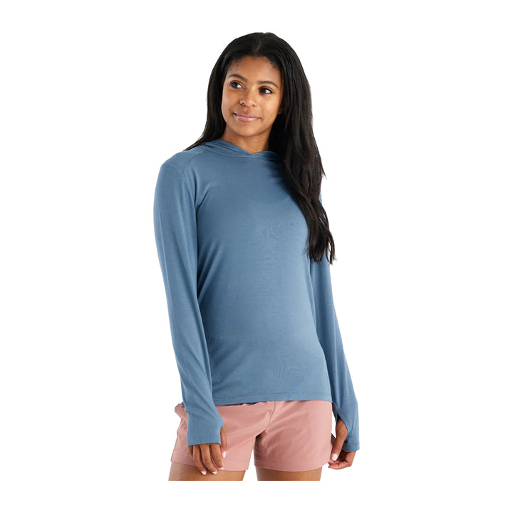 Free Fly Womens Bamboo Shade Hoodie II Slate Blue