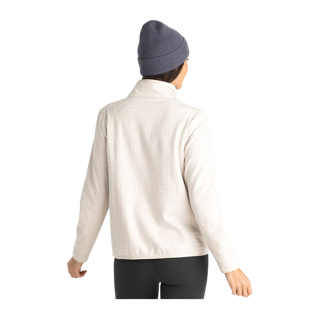 Free Fly Womens Gridback Fleece Jacket Stone