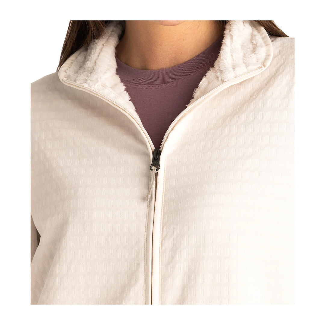 Free Fly Womens Gridback Fleece Jacket Stone