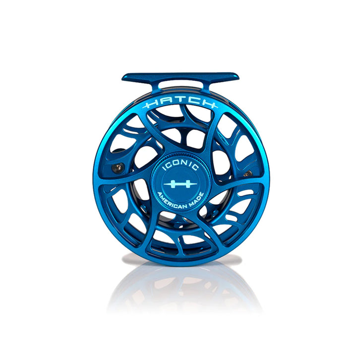 Hatch Iconic Fly Reel 5 Plus Kaiju Blue Mid Arbor