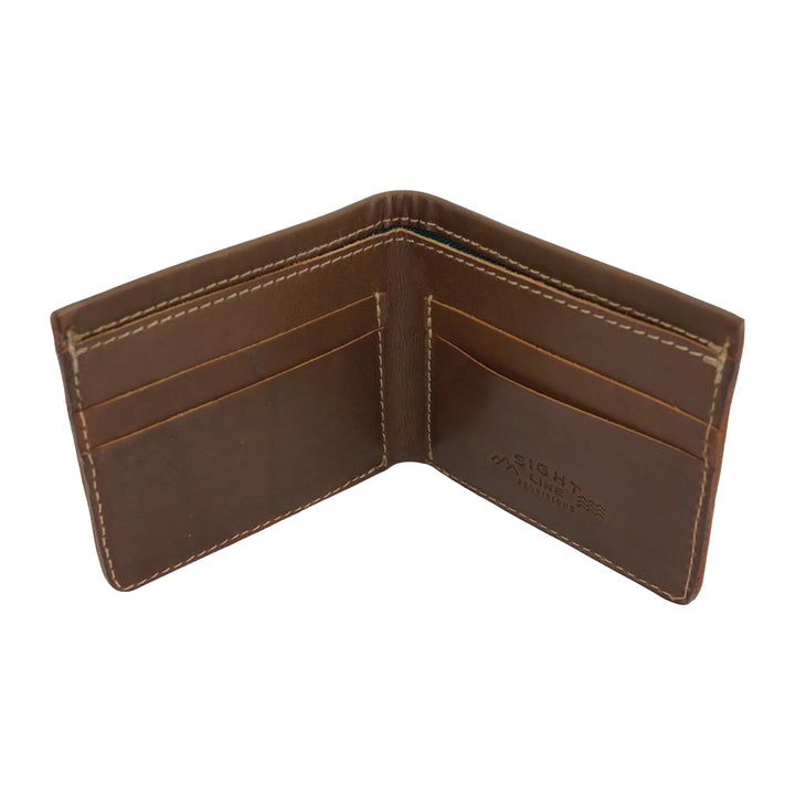 Sight Line Provisions Trout & Textile Wallet Brown