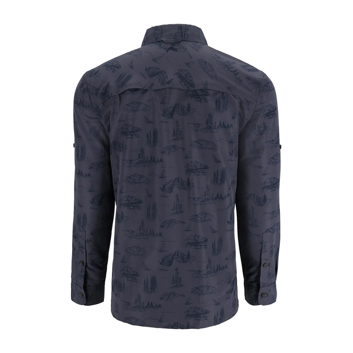 Simms Guide Shirt Selvedge Mayfly Print