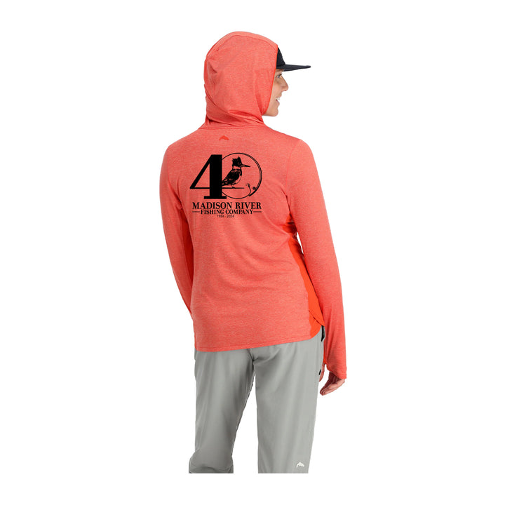 Simms MRFC Logo Womens SolarFlex Hoody Watermelon Heather