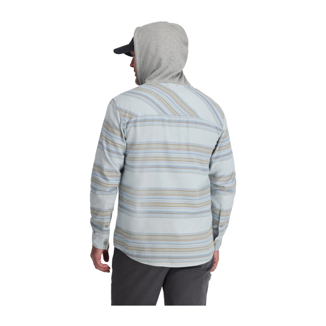 Simms Santee Flannel Hoody White/Pale Pine Blanket Stripe