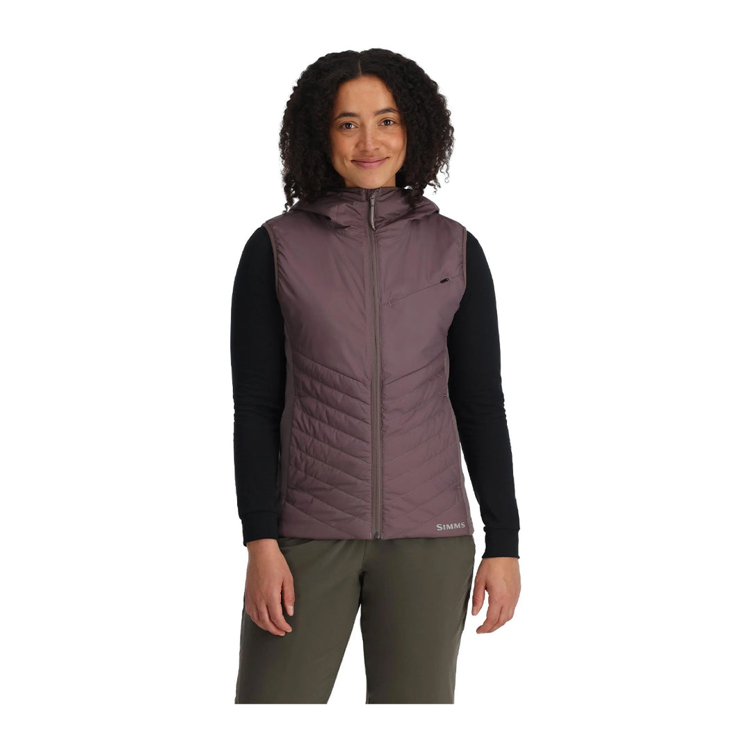 Simms Womens Fall Run Hybrid Hooded Vest Grayling