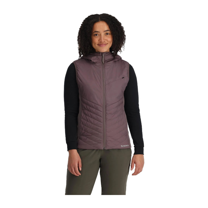 Simms Womens Fall Run Hybrid Hooded Vest Grayling