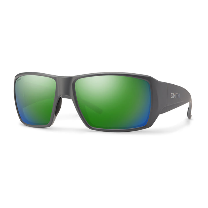 Smith Guide's Choice S Sunglasses Matte Cement ChromaPop Polarized Green Mirror