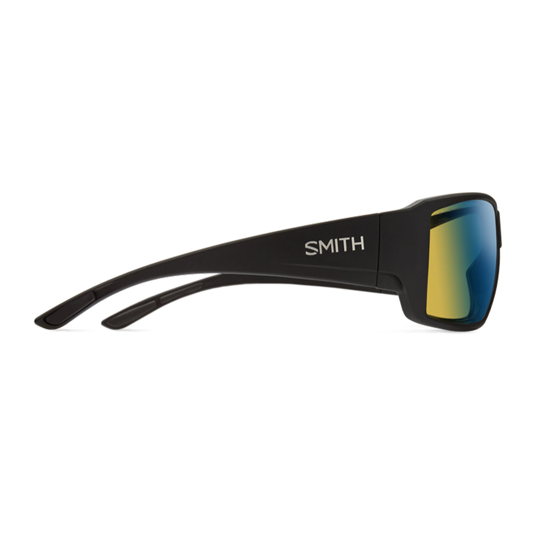 Smith Guide's Choice Sunglasses Matte Black ChromaPop Glass Polarchromic Yellow Blue Mirror