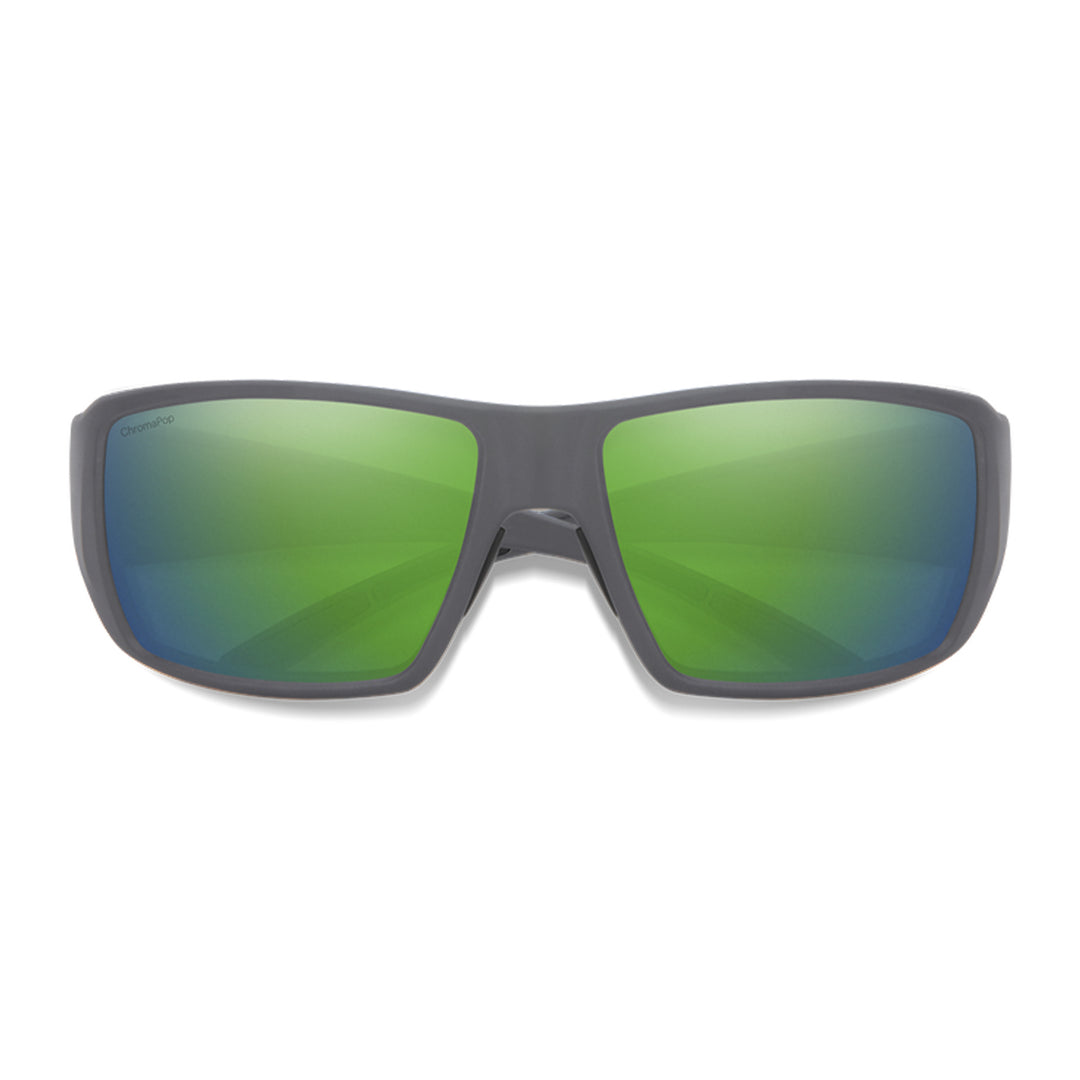 Smith Guide's Choice Sunglasses Matte Cement ChromaPop Polarized Green Mirror