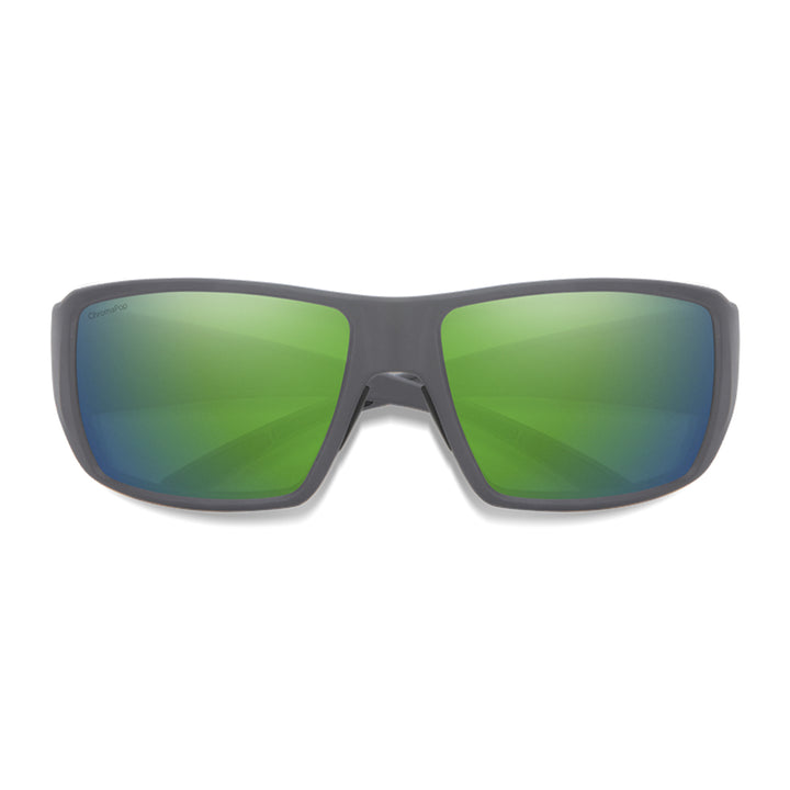 Smith Guide's Choice Sunglasses Matte Cement ChromaPop Polarized Green Mirror