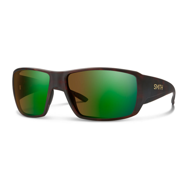 Smith Guide's Choice Sunglasses Matte Tortoise ChromaPop Glass Polarchromic Brown Green Mirror