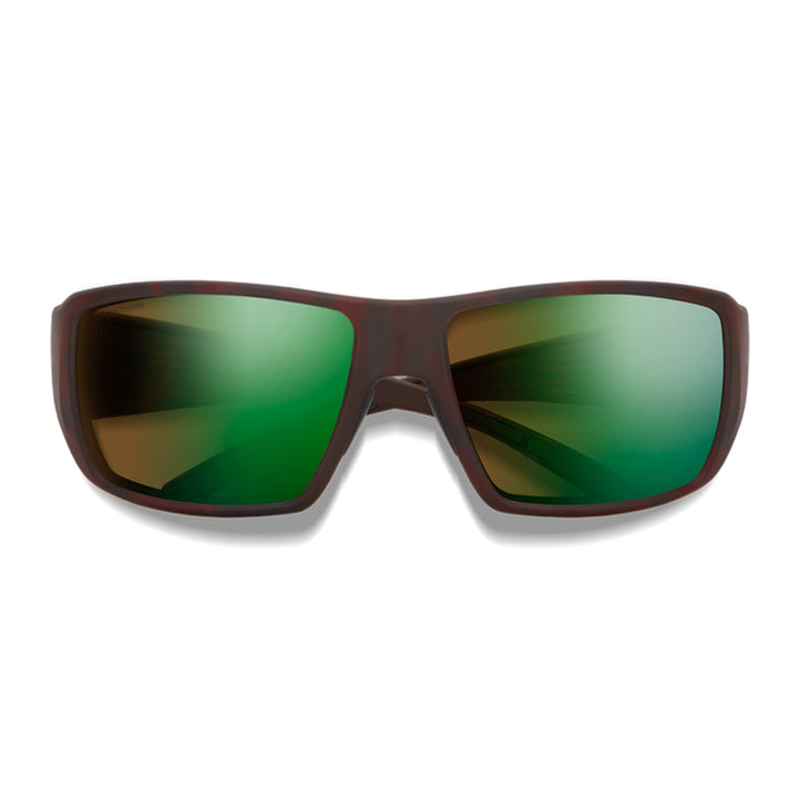 Smith Guide's Choice Sunglasses Matte Tortoise ChromaPop Glass Polarchromic Brown Green Mirror