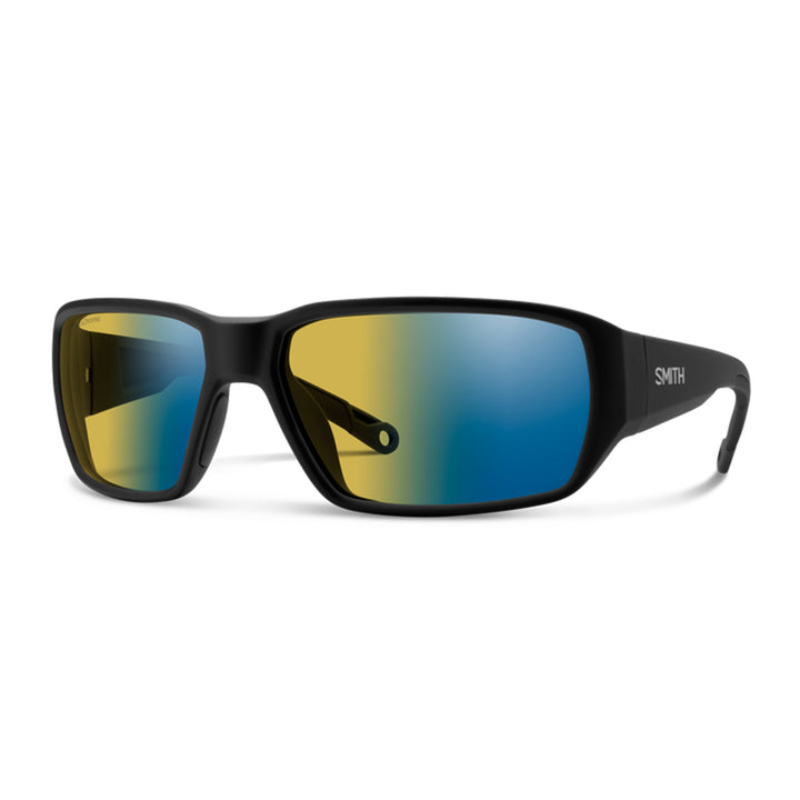 Smith Hookset Sunglasses Matte Black ChromaPop Glass Polarchromic Yellow Blue Mirror