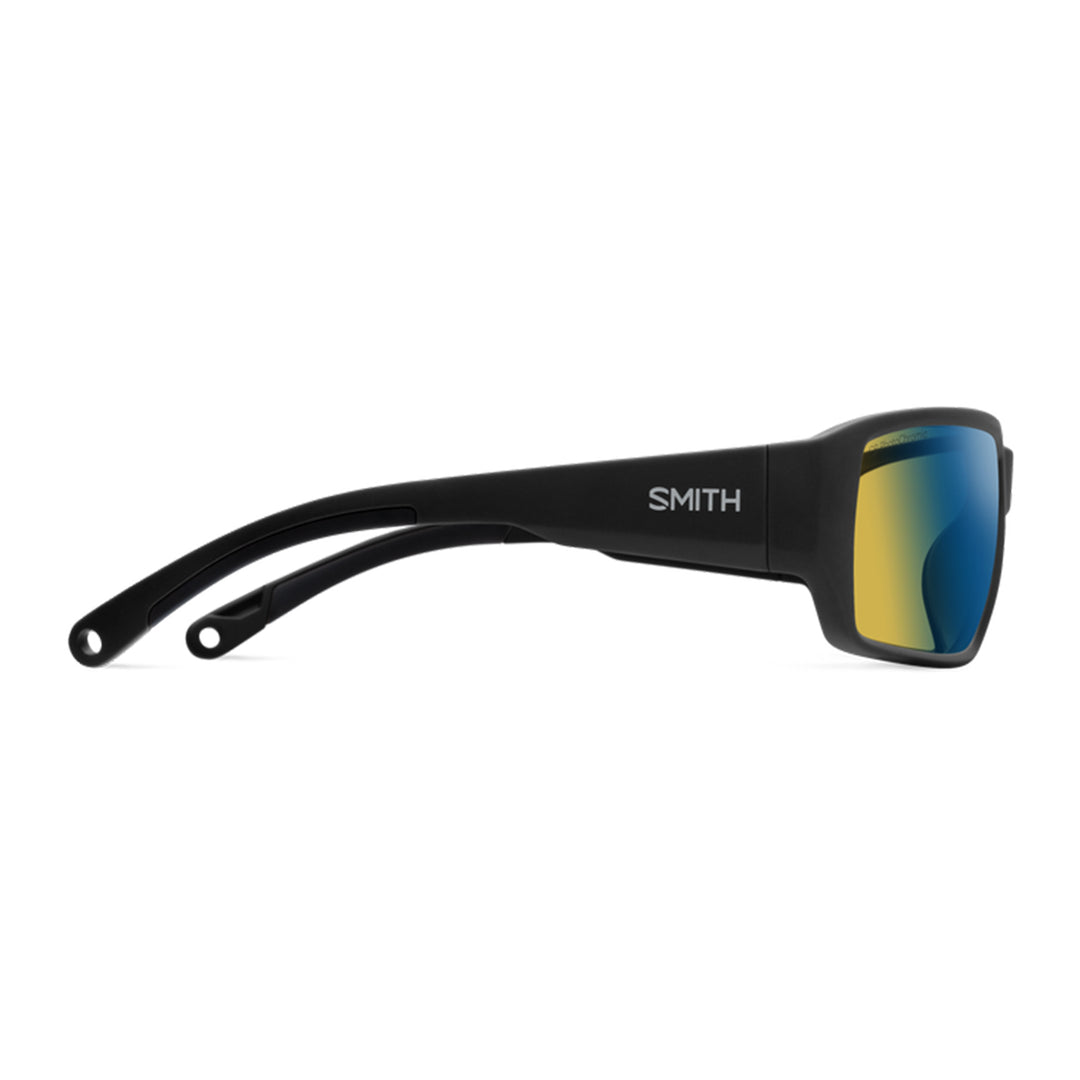 Smith Hookset Sunglasses Matte Black ChromaPop Glass Polarchromic Yellow Blue Mirror