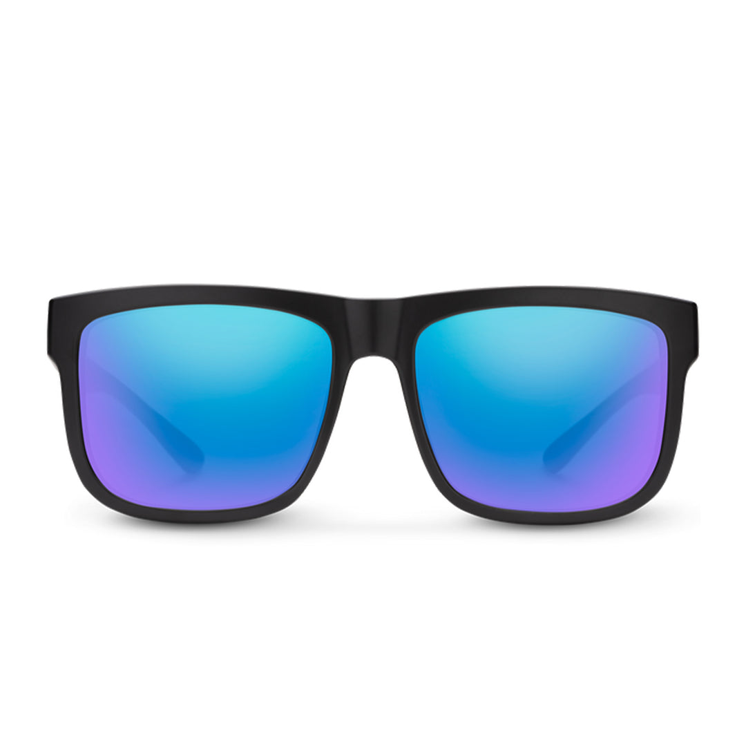 Suncloud Quiver Matte Black Polarized Blue Mirror