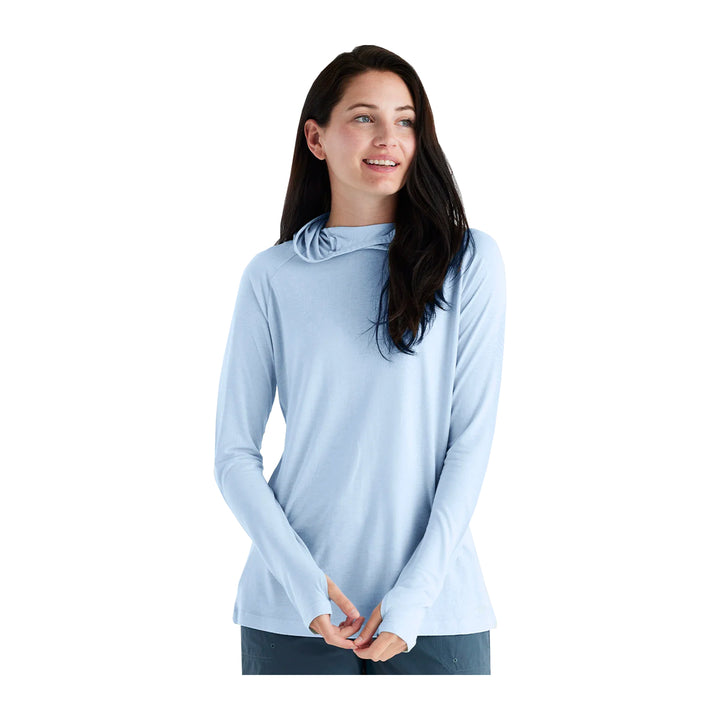 Free Fly Women's Bamboo Lightweight Hoodie II Clear Sky