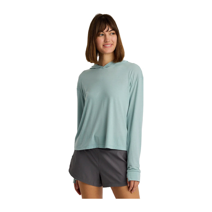 Free Fly Women's Elevate Lightweight Hoodie Ocean Mist