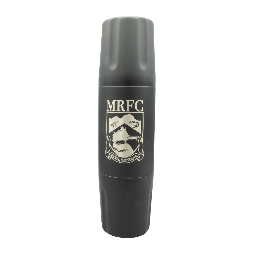 High Camp Flasks MRFC Badge Logo Firelight Flask 750mL (25.4oz.) Onyx