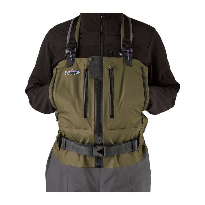 Patagonia Swiftcurrent Expedition Zip Front Waders Basin Green