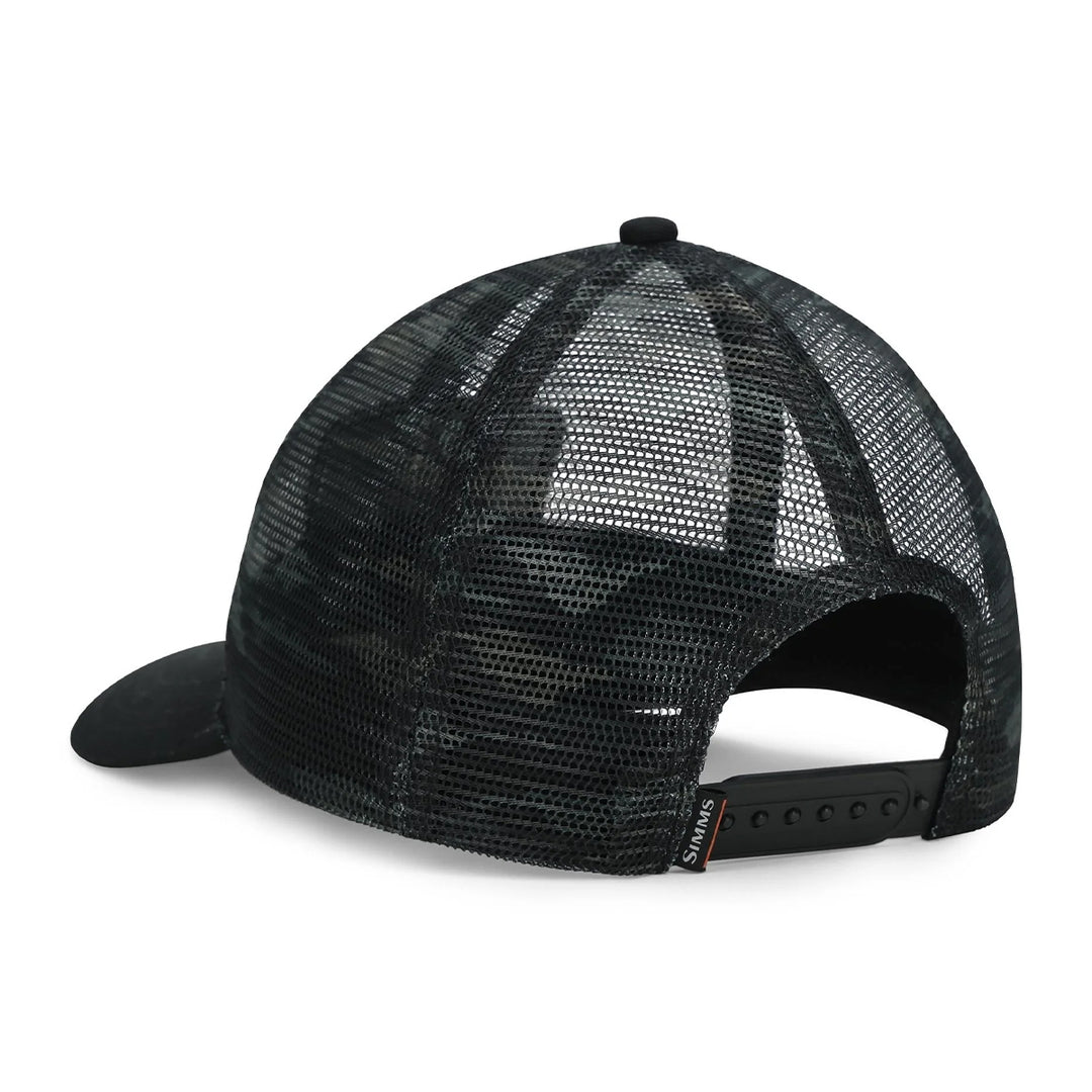 Simms Mesh All-Over Trucker Tiger Camo Black/Dark Gunmetal