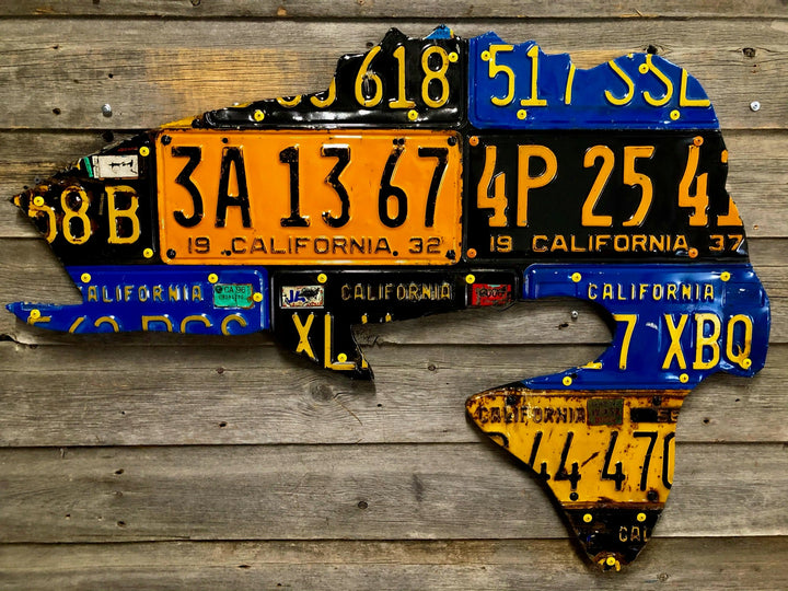 California Antique Largemouth Bass License Plate Art