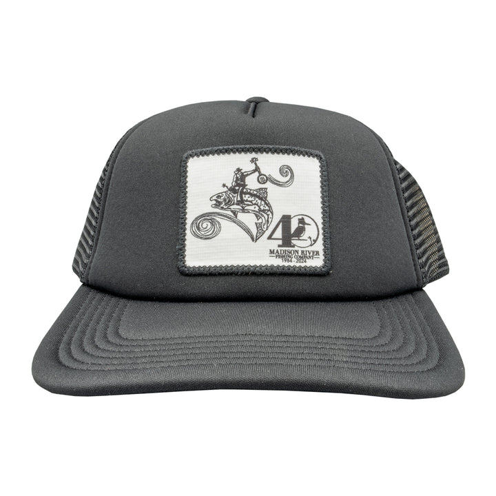 MRFC 40th Logo Laguna Trucker Hat Black w/ Abby Paffrath Trout Rodeo Logo