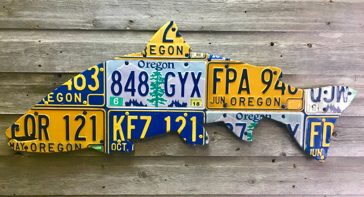 Oregon Steelhead License Plate Art