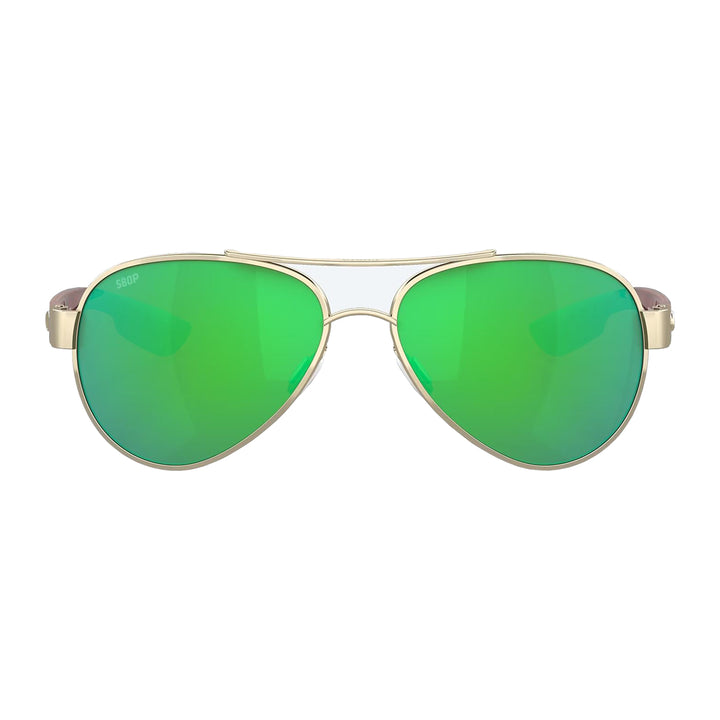 Costa Loreto Sunglasses Rose Gold Green Mirror 580P