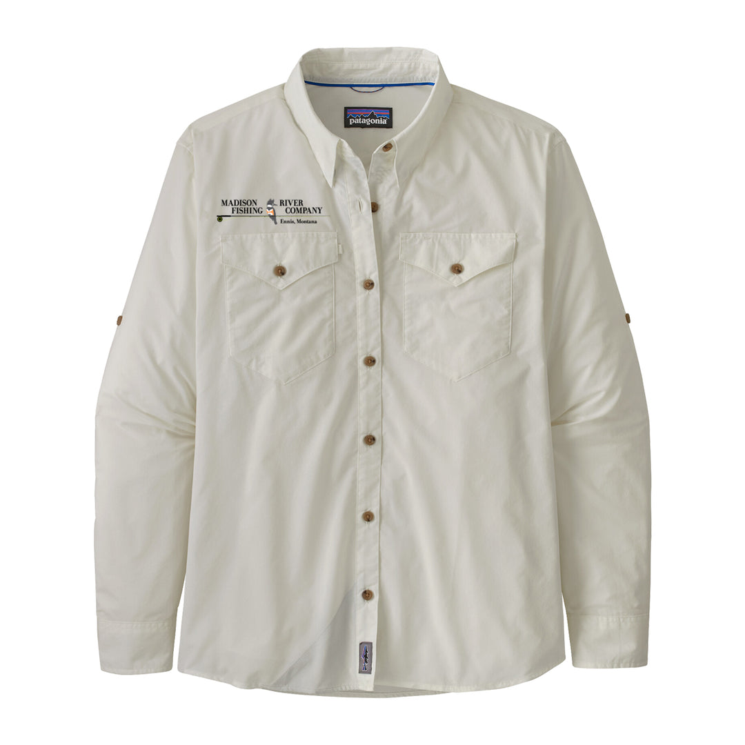 Patagonia MRFC Logo Womens L/S Sun Stretch Shirt White – Madison River  Fishing Company