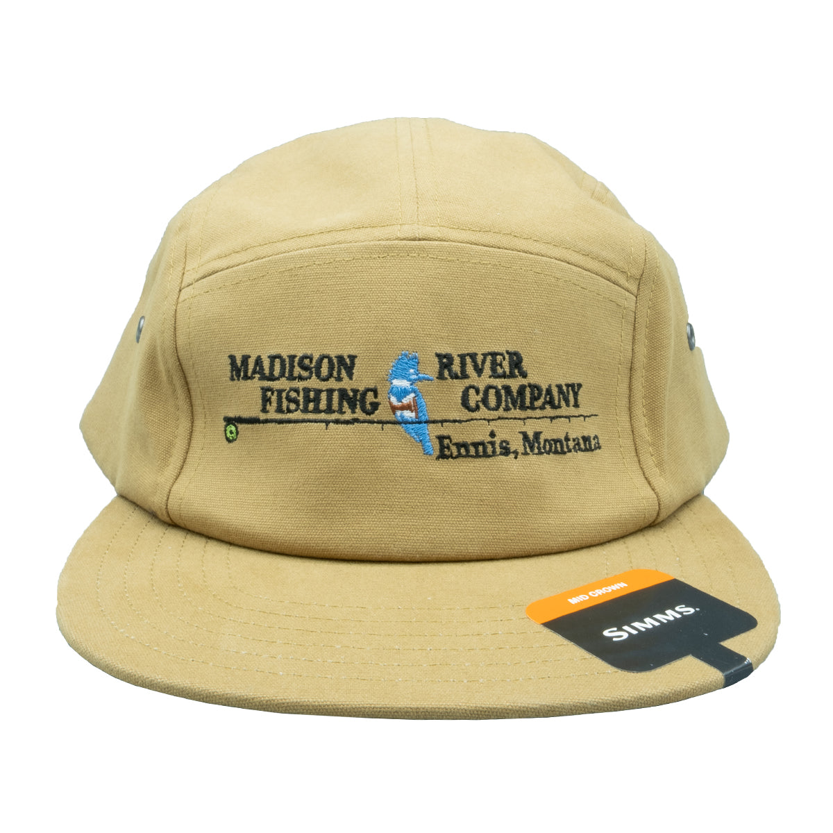 Simms MRFC Logo Camper Cap Camel – Madison River Fishing Company