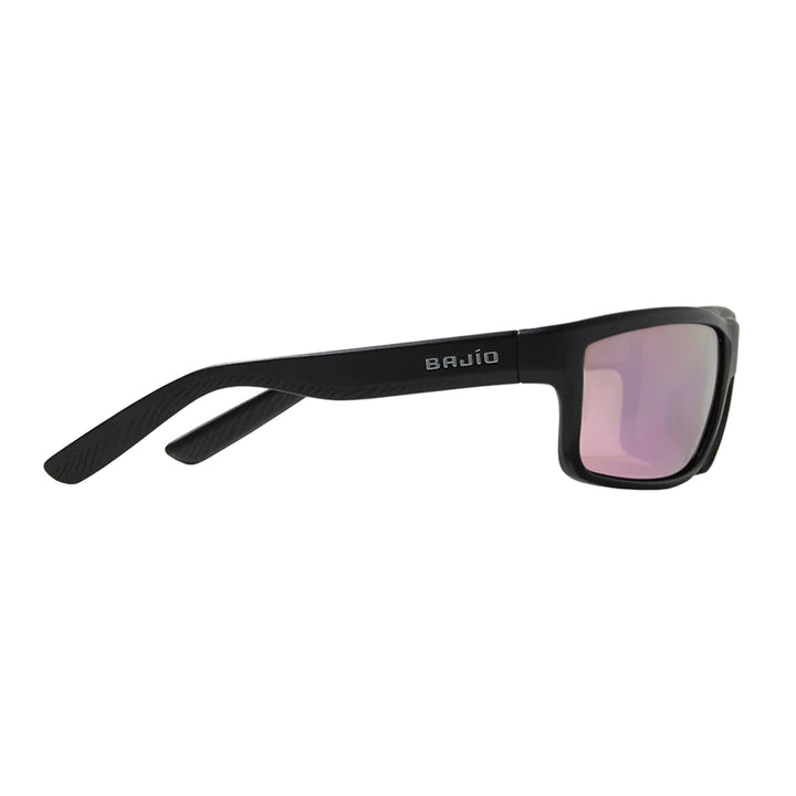 Bajio Sunglasses Nippers Black Matte Rose Mirror