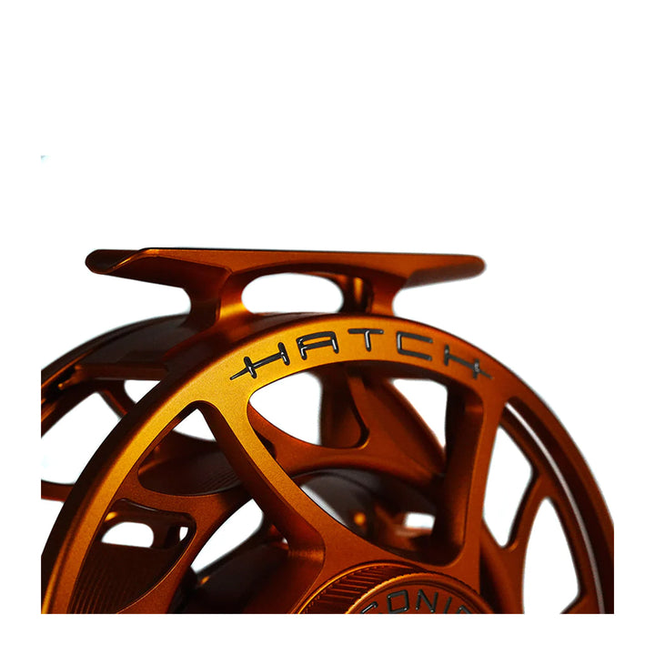 Hatch Iconic 9 Plus Fly Reel Campfire Orange